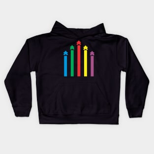 Rainbow Meeple Rocket Kids Hoodie